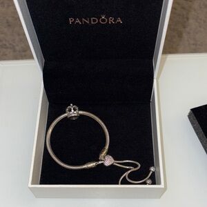 Pandora Silver and crown 👑Charm Bracelet